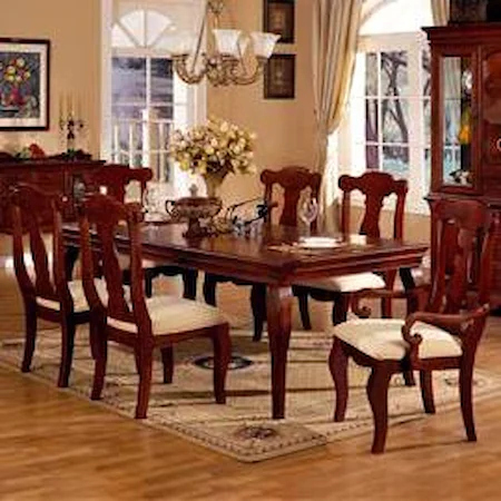 Rectangular Leg Dining Table and Chair Set