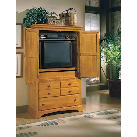 Pine Two Door TV Door Chest