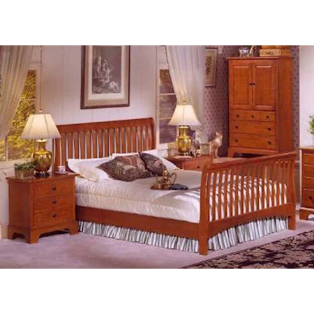 Queen Size Shaker Sleigh Bed