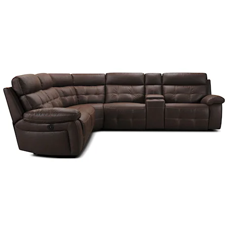 Six Piece Reclining Sectional Sofa with Power Headrest and USB Ports