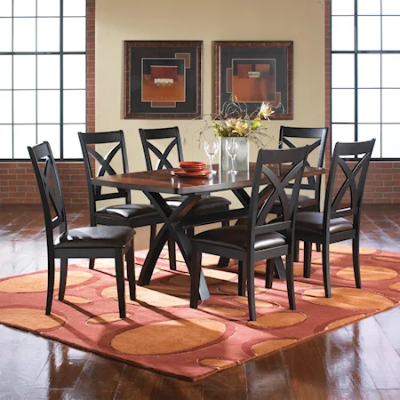 7-Piece Hardwood Dining Table Set