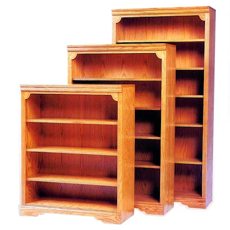 Six-Shelf Open Bookcase