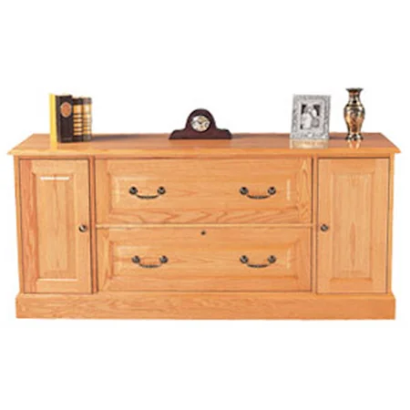 62" Two-Drawer Promo Filing Credenza with Extra Storage