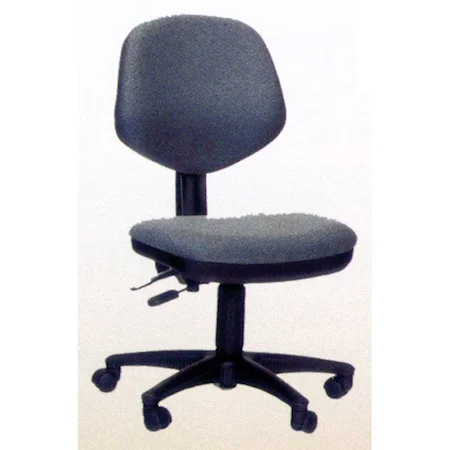 Adjustable-Height Upholstered Office Chair