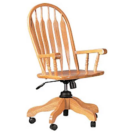 Adjustable-Height Grand Windsor Office Arm Chair