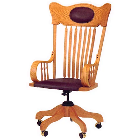 Adjustable-Height Banker Office Arm Chair