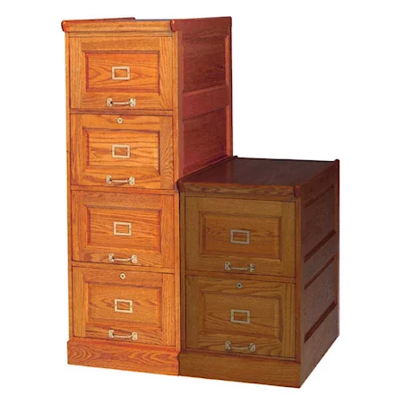 Four-Drawer Raised-Panel File Cabinet