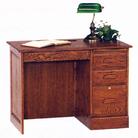 42" Single Pedestal Flattop Desk