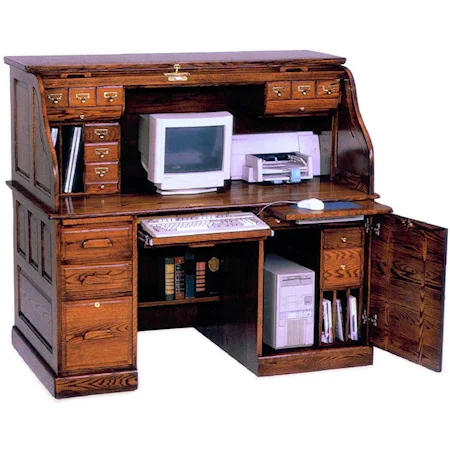 57" Computer Roll Top Desk