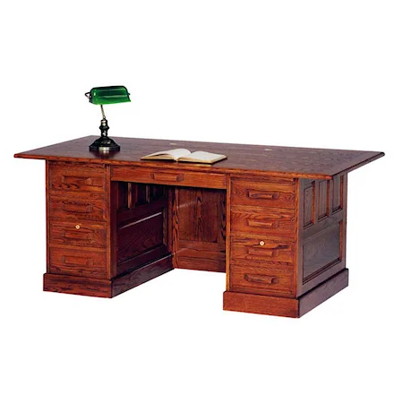 72" Double Pedestal Flattop Desk