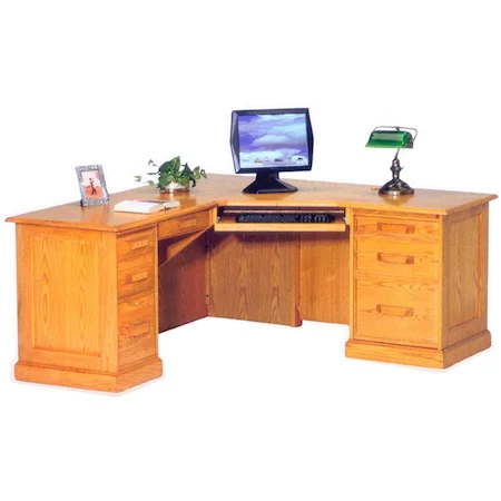 66" Left Wedge Desk and Return