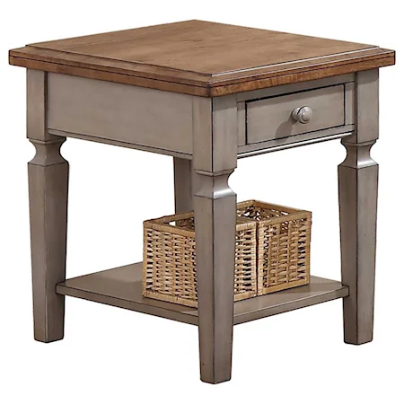 18" End Table with Drawer