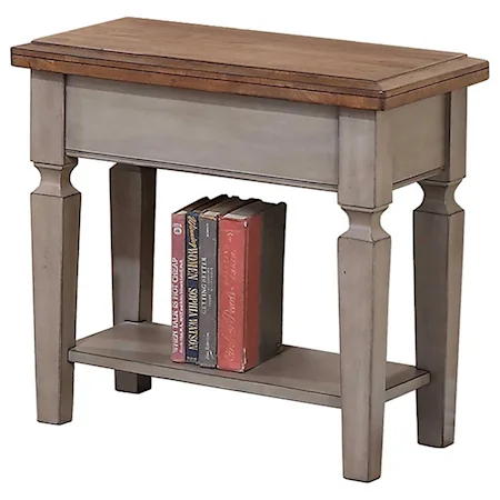 14" Chair Side Table with Shelf