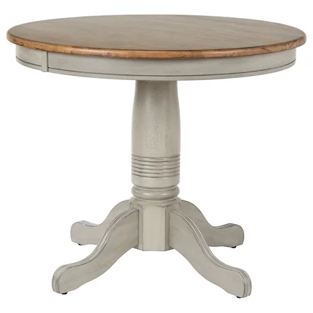 36" Round Single Pedestal Dining Table