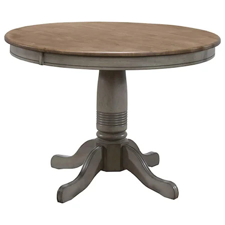 42" Round Single Pedestal Dining Table