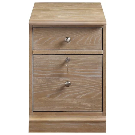 Contemporary File Cabinet with Drawer Lock