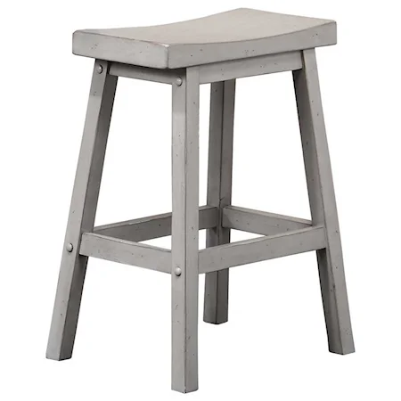 24" Saddle Backless Barstool