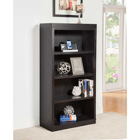Transitional 32" Open Bookcase with 4 Shelves