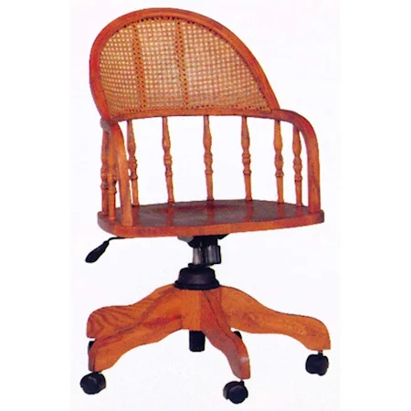 Adjustable-Height Caneback Office Arm Chair