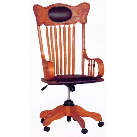 Adjustable-Height Banker Office Arm Chair