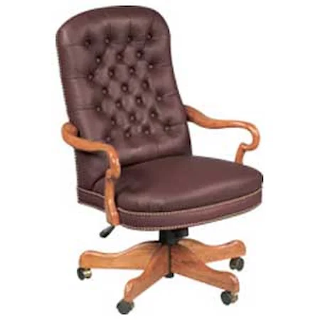 Adjustable-Height Gooseneck Executive Chair