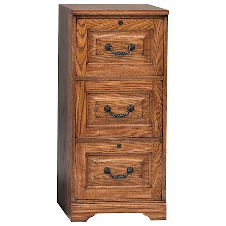 Traditional 3 Drawer File with 2 Locking Drawers