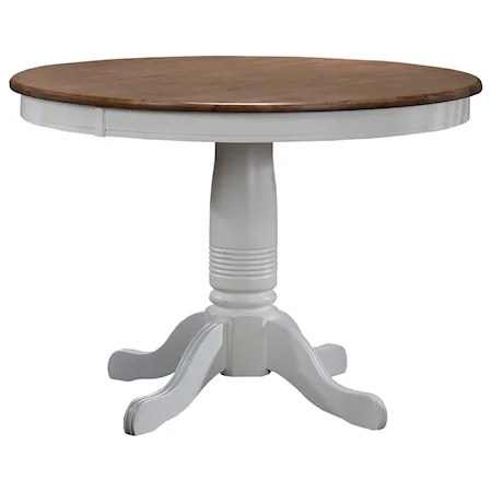 42" Round Single Pedestal Dining Table