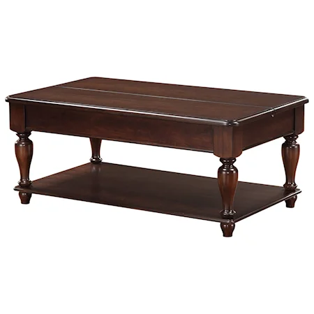 Traditional 48" Lift-Up Coffee Table