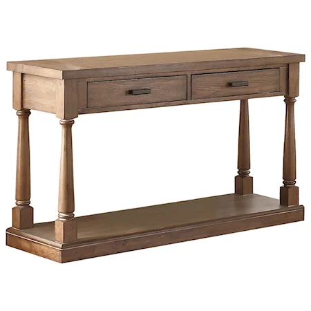 Transitional Sofa Table with Two Drawers