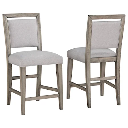 Transitional Upholstered Bar Stool