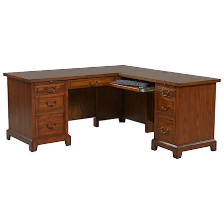 Traditional 66" Desk with 42" Return