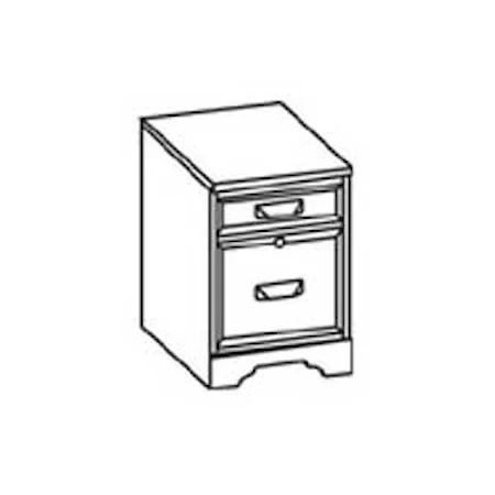 15" Two-Drawer Mobile File Cabinet