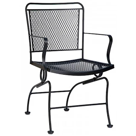 Coil Spring Outdoor Arm Dining Chair