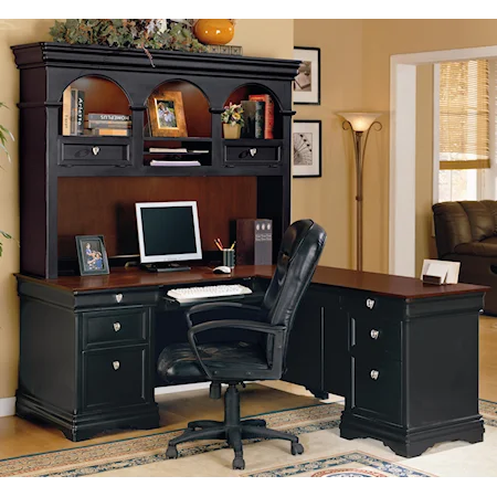 Right L Sectional Desk with Hutch