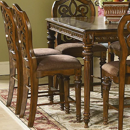 Table Stool w/ Wood Backs