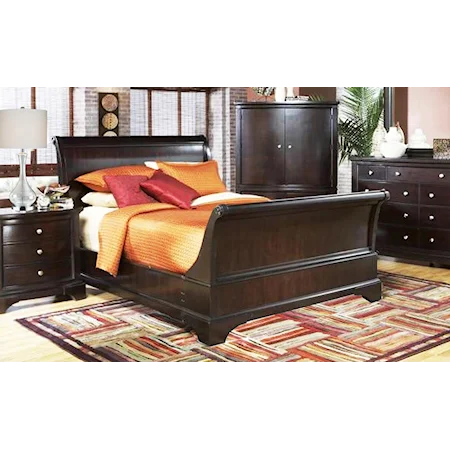 5 Piece Queen Sleigh Bedroom Group